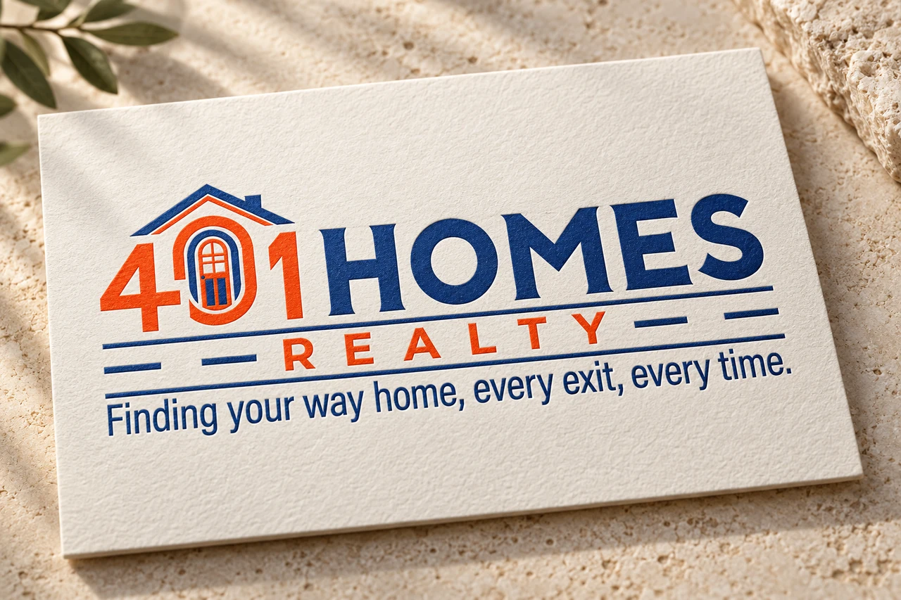 401 Homes Realty logo presentation