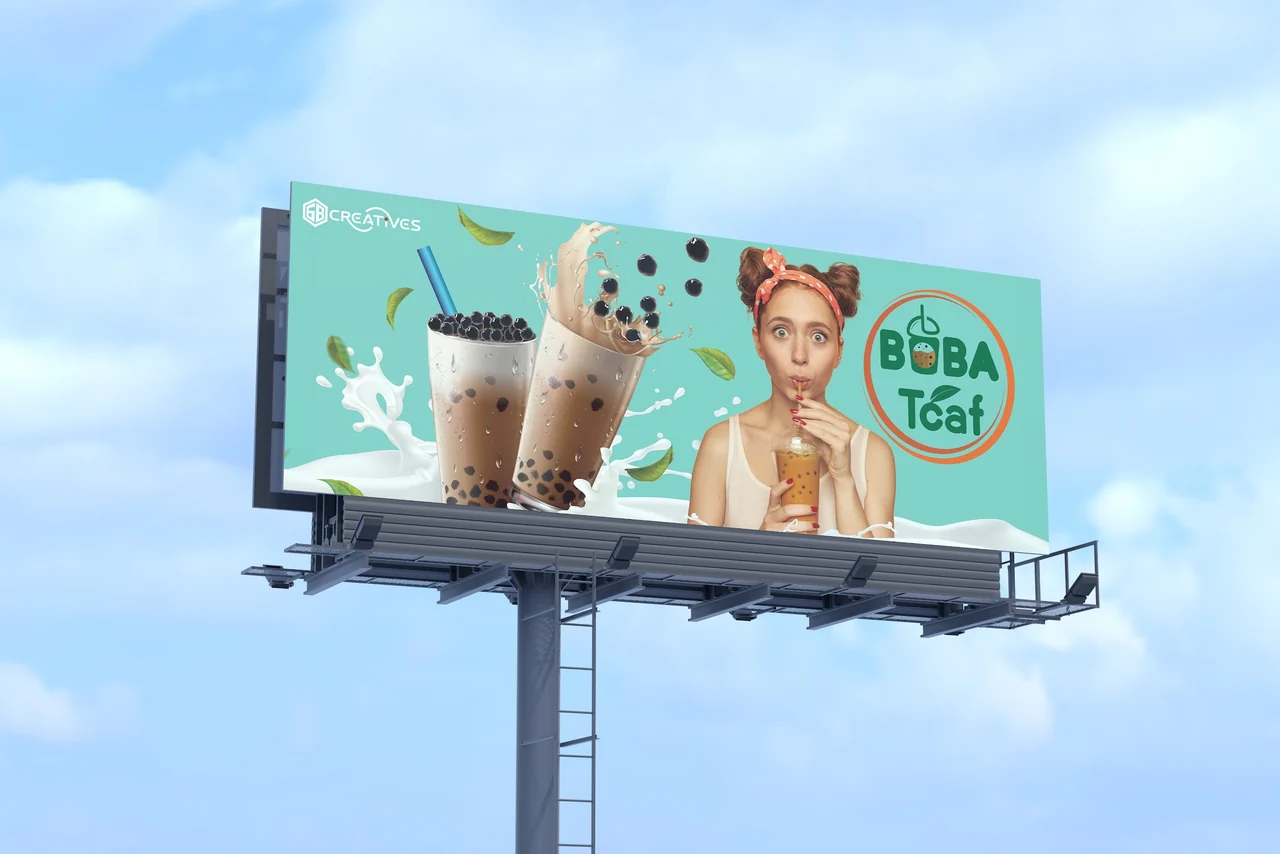 Boba Teaf — A drink brand at billboard scale