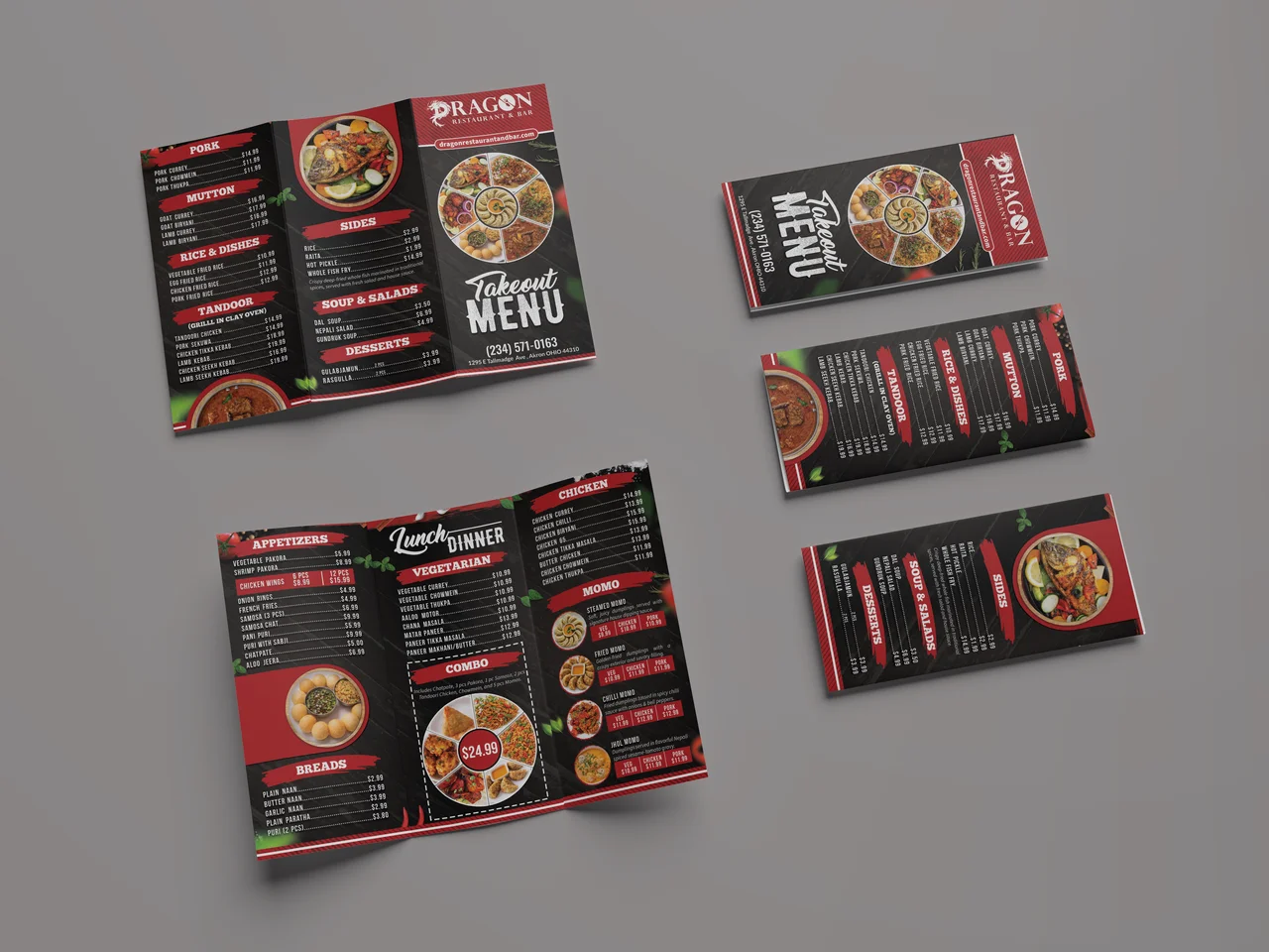 Dragon Restaurant & Bar — trifold menu