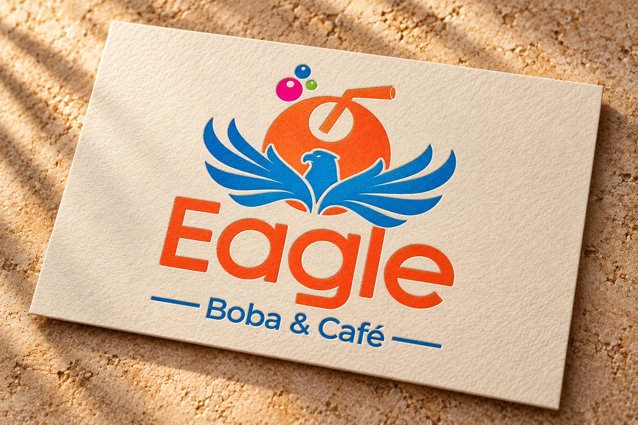 Eagle Boba & Café — Logo design