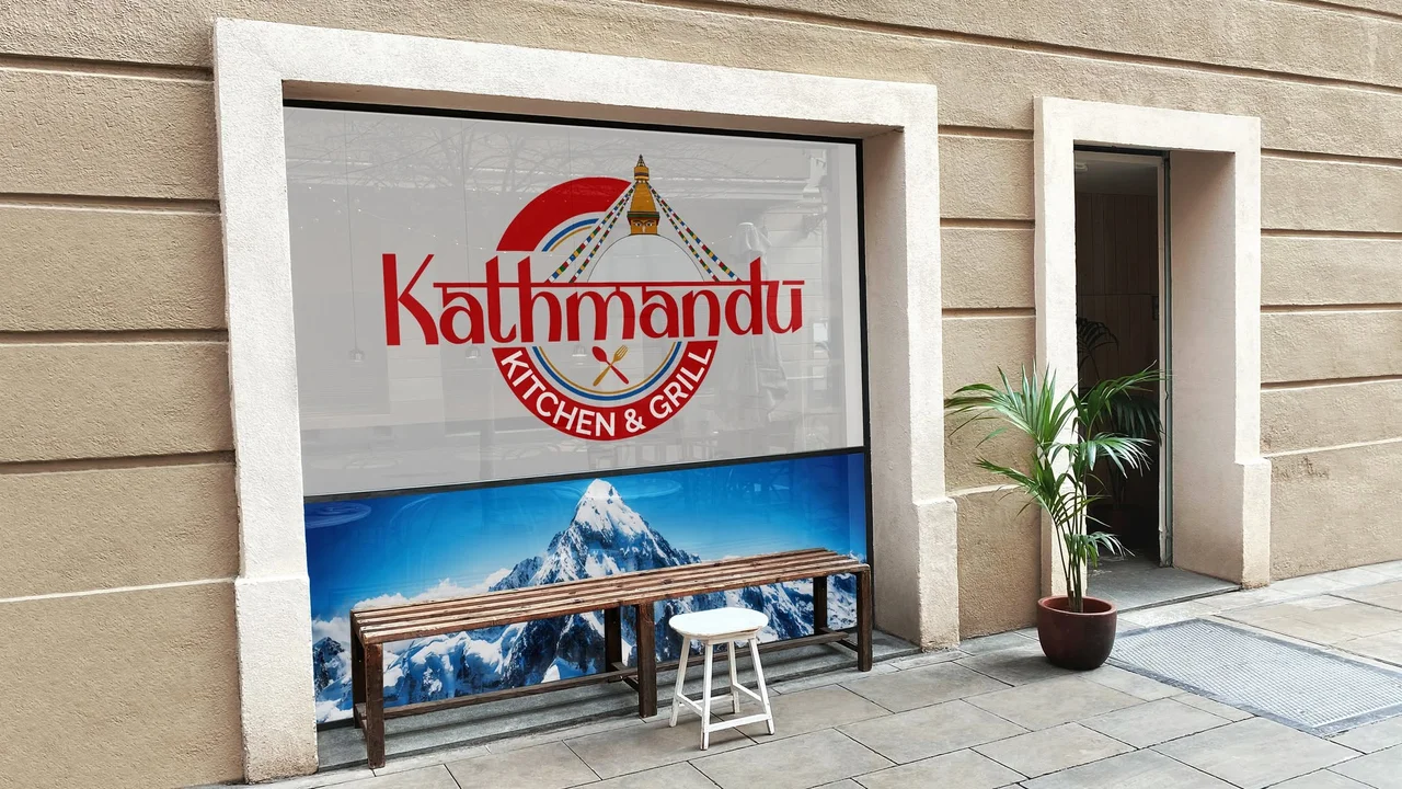 Kathmandu Kitchen & Grill — Storefront graphics