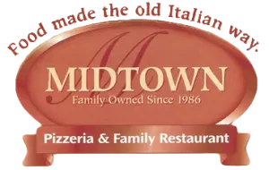 Midtown's original oval logo with ribbon lettering