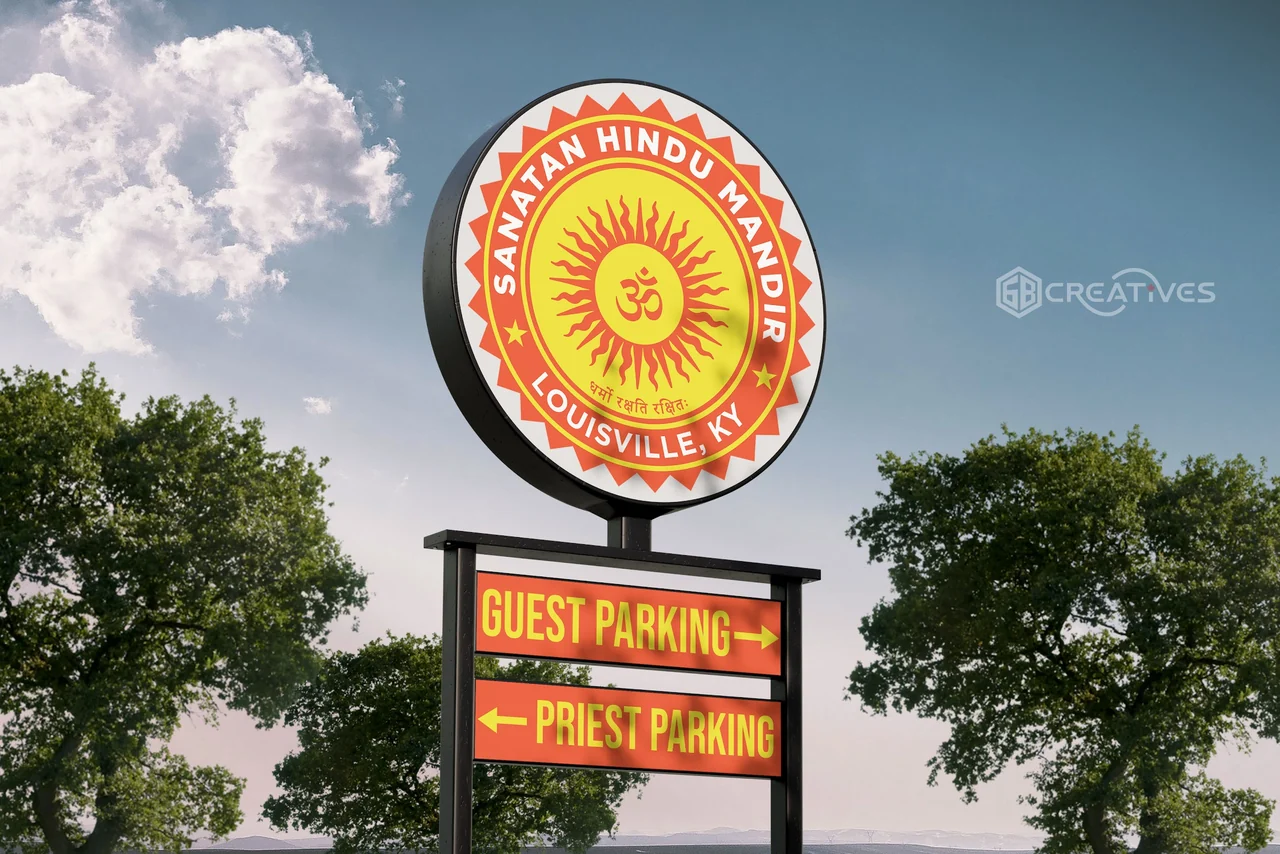 Sanatan Hindu Mandir — Identity and wayfinding together