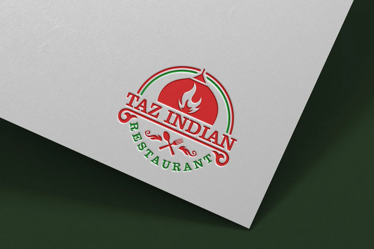 Taz Indian Restaurant — A restaurant identity with a strong centre